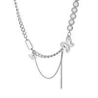 Titan Schmuck Halskette, Titanstahl, mit Kunststoff Perlen, Vakuum-Ionen-Beschichtung, verschiedene Größen vorhanden & für Frau, originale Farbe, verkauft von PC