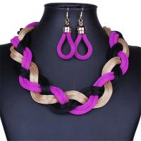 Aluminum Jewelry Set, earring & necklace, fashion jewelry & for woman 500mm 