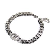Titanium Steel Bracelet & Bangle, with 1.57 inch extender chain, polished, for woman, original color Approx 7.48 Inch 