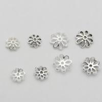 Sterling Silver Bead Caps, 925 Sterling Silver, Flower, plated, DIY 