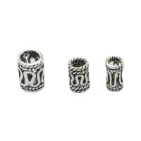 Sterling Silver Spacer Beads, 925 Sterling Silver, Column, plated, DIY, silver color 