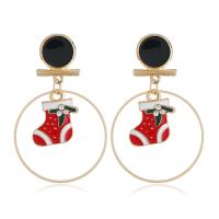 Christmas Earrings, Zinc Alloy, Christmas Design & fashion jewelry & for woman, 47*30mm,45*30mm 