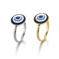 Evil Eye Jewelry Finger Ring, Titanium Steel, Vacuum Ion Plating, fashion jewelry & Unisex 2*2mm,9mm 