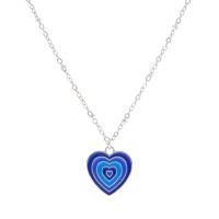 Enamel Zinc Alloy Necklace, Heart, plated, fashion jewelry & for woman .5 cm 