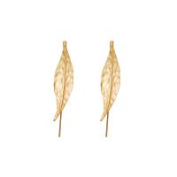 Zinc Alloy Earring Hook, Leaf, plated, fashion jewelry & for woman 58mm 