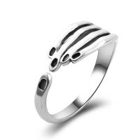 Латунь Манжеты палец кольцо, Рука, Платиновое покрытие платиновым цвет, ювелирные изделия моды & Женский, серебряный, 20mm, продается PC