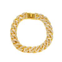 Zinc Alloy Rhinestone Bracelets, plated, fashion jewelry & for woman & with rhinestone cm 
