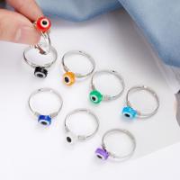 Evil Eye Jewelry Finger Ring, Zinc Alloy, plated, Adjustable & fashion jewelry & for woman 19mm 