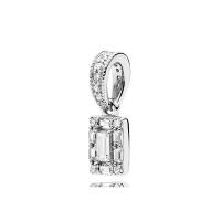 Sterling Silver European Pendants, 925 Sterling Silver, with Cubic Zirconia, plated, Unisex 