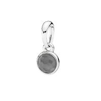 Sterling Silver European Pendants, 925 Sterling Silver, with Cubic Zirconia, Round, Unisex & faceted 