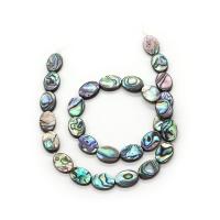 Perles coquillage d'ormeau, coquille d'ormeau, ovale plat, DIY & normes différentes pour le choix, multicolore, Vendu par brin