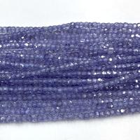 Kubischer Zirkonia Perlen Schmuck, Würfel, DIY & facettierte, keine, 2x3mm, Länge:ca. 38 cm, verkauft von Strang