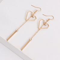 Zinc Alloy Rhinestone Drop Earring, Heart, gold color plated, fashion jewelry & for woman & with rhinestone, golden, 110mm,20mm,30mm 