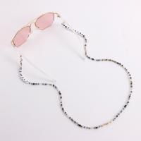 Seedbead Glasses Chain, with letter pattern & for woman, mixed colors cm 