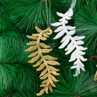 Christmas Hanging Decoration, Plastic, with Sequins, Leaf, Christmas jewelry 