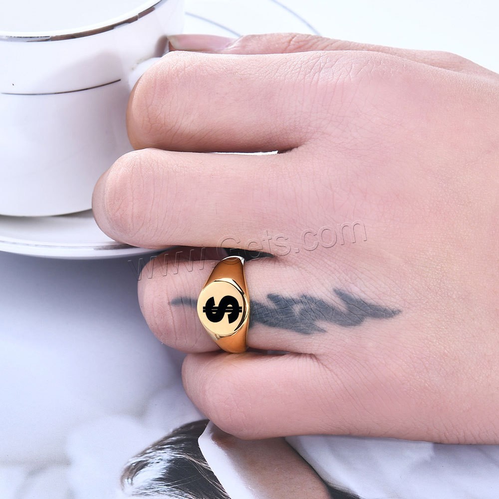 Stainless Steel Finger Ring, 304 Stainless Steel, Vacuum Ion Plating, Unisex & different size for choice, more colors for choice, 12mm, US Ring Size:4-12, Sold By PC
