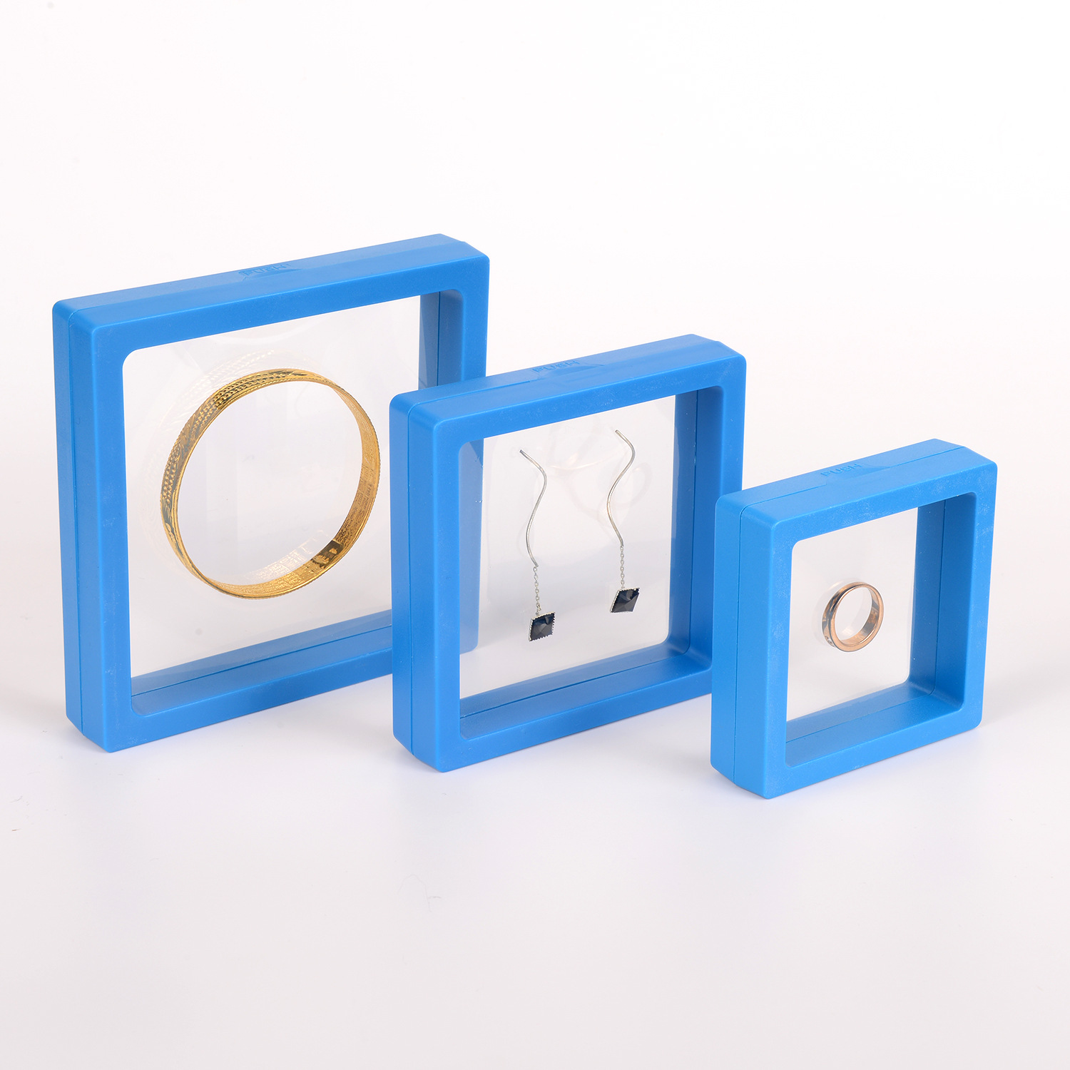 plastique ABS Boîte d’affichage de bijoux, avec PE plastique, transparent & normes différentes pour le choix & pour femme, plus de couleurs à choisir, Vendu par PC