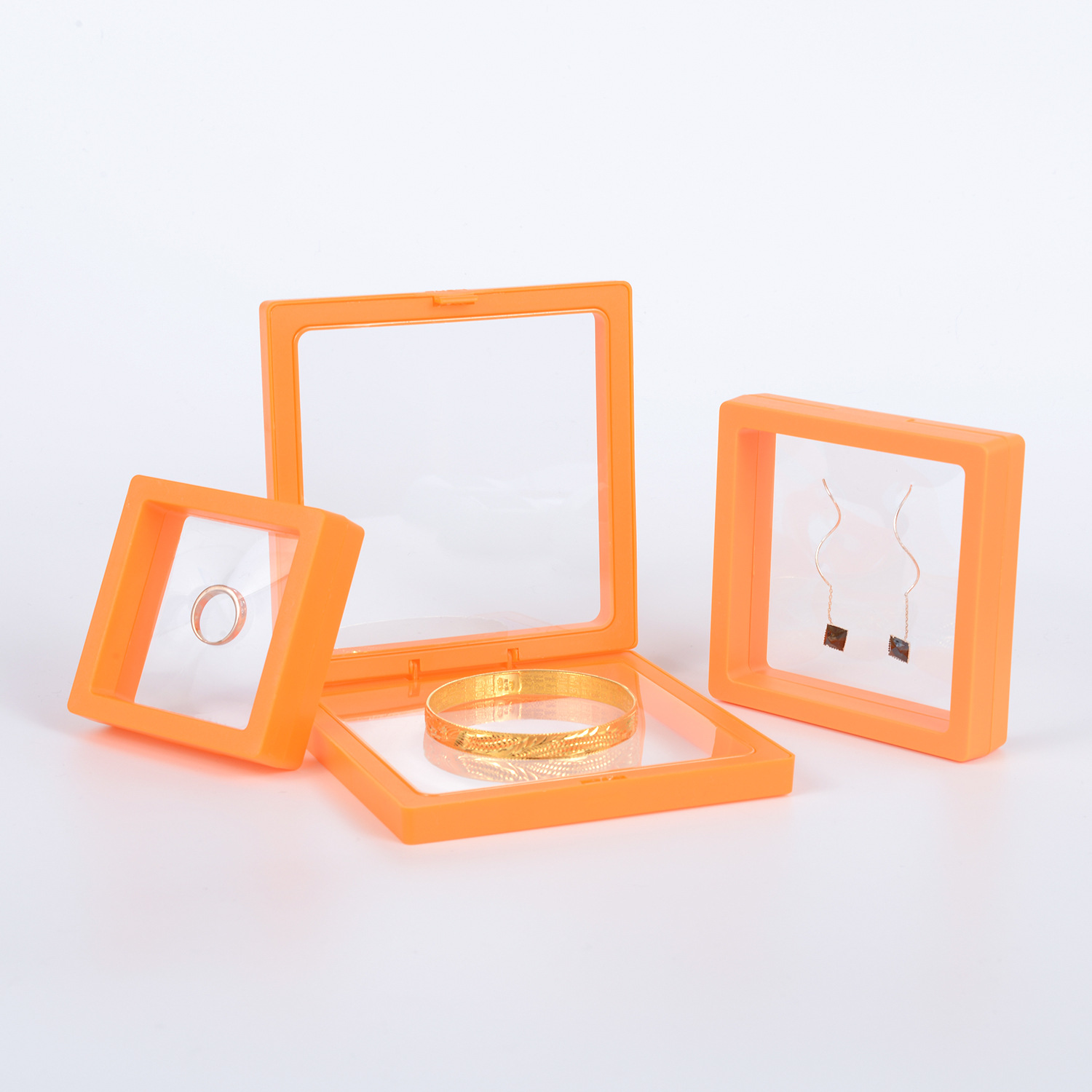 plastique ABS Boîte d’affichage de bijoux, avec PE plastique, transparent & normes différentes pour le choix & pour femme, plus de couleurs à choisir, Vendu par PC