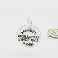 Sterling Silver Message Pendant, 925 Sterling Silver, DIY & with letter pattern 