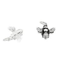 Стерлингового серебра животных подвески, Серебро 925 пробы, Пчела, DIY, Много цветов для выбора отверстие:Приблизительно 3.3mm, продается PC