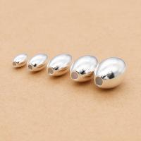 Sterling Silver Beads, 925 Sterling Silver, Olive, DIY silver color 