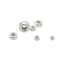 Sterling Silver Spacer Beads, 925 Sterling Silver, Rondelle, DIY silver color 