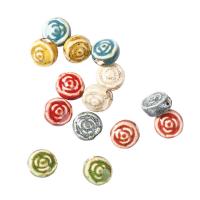 Gesprenkelte Porzellan Perlen, Rose, DIY, keine, 17x10mm, Bohrung:ca. 3mm, 10PCs/Tasche, verkauft von Tasche