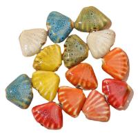 Gesprenkelte Porzellan Perlen, Schale, DIY, keine, 23x18mm, Bohrung:ca. 3mm, 10PCs/Tasche, verkauft von Tasche