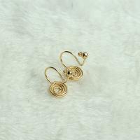 Brass Clip On Earring Finding, 14K gold plated, DIY, 8mm 