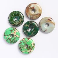 Gemstone Jewelry Pendant, Natural Stone, Donut, Unisex 