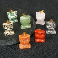 Joyas de piedras preciosas colgante, Piedra natural, Búho, Bricolaje & unisexo, más colores para la opción, 17x12.1x22mm, Vendido por UD