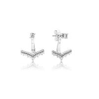 Sterling Silver Drop Earring, 925 Sterling Silver, with Cubic Zirconia & for woman 