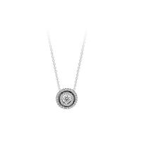 Cubic Zirconia Micro Pave Sterling Silver Necklace, 925 Sterling Silver, with Cubic Zirconia, gold color plated & for woman Approx 45 cm 