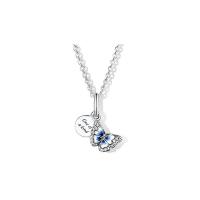 Cubic Zirconia Sterling Silver Necklace, 925 Sterling Silver, with Cubic Zirconia & for woman Approx 45 cm 