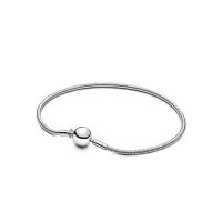 Sterling Silver European Bracelet Chain, 925 Sterling Silver, Round, plated & for woman 
