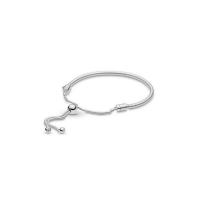 925 Sterling Silver European Bracelet, with Cubic Zirconia, plated, Unisex Approx 7.5 Inch 