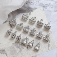Brass Jewelry Pendants, Handbag, silver color plated, DIY silver color 