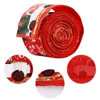 Rubans de Noël, tissu, impression, durable & Bijoux de Noël, plus de couleurs à choisir Vendu par bobine