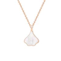 Sterling Silver Jewelry Necklace, 925 Sterling Silver, with Shell, Shell, plated, fashion jewelry & for woman Approx 17.7 Inch 