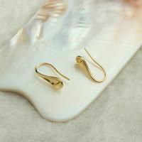 Brass Hook Earwire, 14K gold plated, DIY 