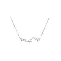 Cubic Zircon Micro Pave Sterling Silver Necklace, 925 Sterling Silver, with 1.96 inch extender chain, platinum color plated, micro pave cubic zirconia & for woman Approx 15.75 Inch 