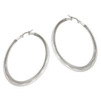 Stainless Steel Hoop Earring, 316 Stainless Steel, Round, polished, fashion jewelry & for woman, original color 
