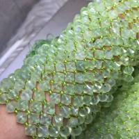 Prehnite Beads, Natural Prehnite, with Seedbead, polished, DIY & faceted, olive green cm 