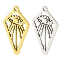 Stainless Steel Pendants, 304 Stainless Steel, Evil Eye, Galvanic plating, fashion jewelry Approx 1mm 
