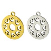 Stainless Steel Pendants, 304 Stainless Steel, Round, Galvanic plating, fashion jewelry Approx 1mm 