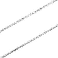 Стерлингового серебра ювелирные изделия цепь, 925 пробы, покрытый платиной, разный размер для выбора, оригинальный цвет, продается м