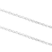 Стерлингового серебра ювелирные изделия цепь, 925 пробы, покрытый платиной, оригинальный цвет, 2.5mm, продается м