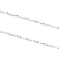 Стерлингового серебра ювелирные изделия цепь, 925 пробы, покрытый платиной, разный размер для выбора & Снаряженная цепь, оригинальный цвет, продается м
