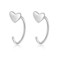 Sterling Silver Stud Earring, 925 Sterling Silver, silver color plated & for woman, silver color 
