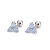 Sterling Silver Cubic Zirconia Earring, 925 Sterling Silver, silver color plated, for woman & with cubic zirconia 